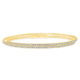 18K Gold Tennis Double Row Bangle