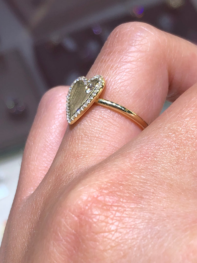 Diamond Heart Shape Ring