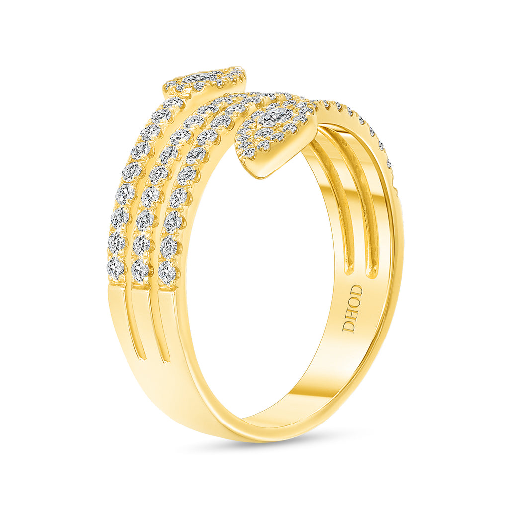 Diamond Leaf Ring 14k