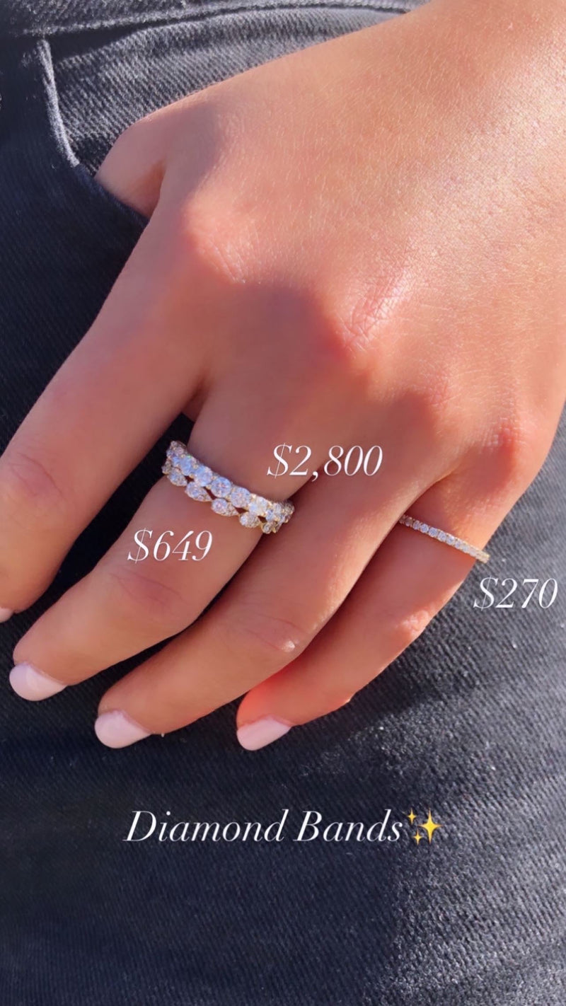 14K Pinky Diamond Band