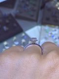 Oval Lab-Grown Diamond Halo Engagement Ring