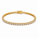 14K Gold Natural Round Diamond Tennis Bracelet