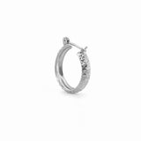 14K Gold Diamond Cut Hoop Earrings