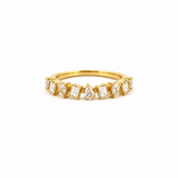 14K Gold Diamond Multi Shape Wedding Band