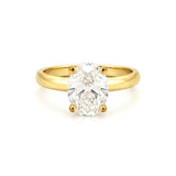 14K Gold Lab Grown Oval Diamond Solitaire 3MM Engagement Ring