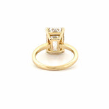 14K Gold 7.00 Carat Emerald Cut Lab Grown Diamond Solitaire Engagement Ring