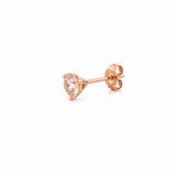 14K Gold Lab Grown Pink Diamond Martini Stud Earrings