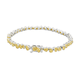 14K Gold Fancy Shape Natural Yellow Diamond Bracelet
