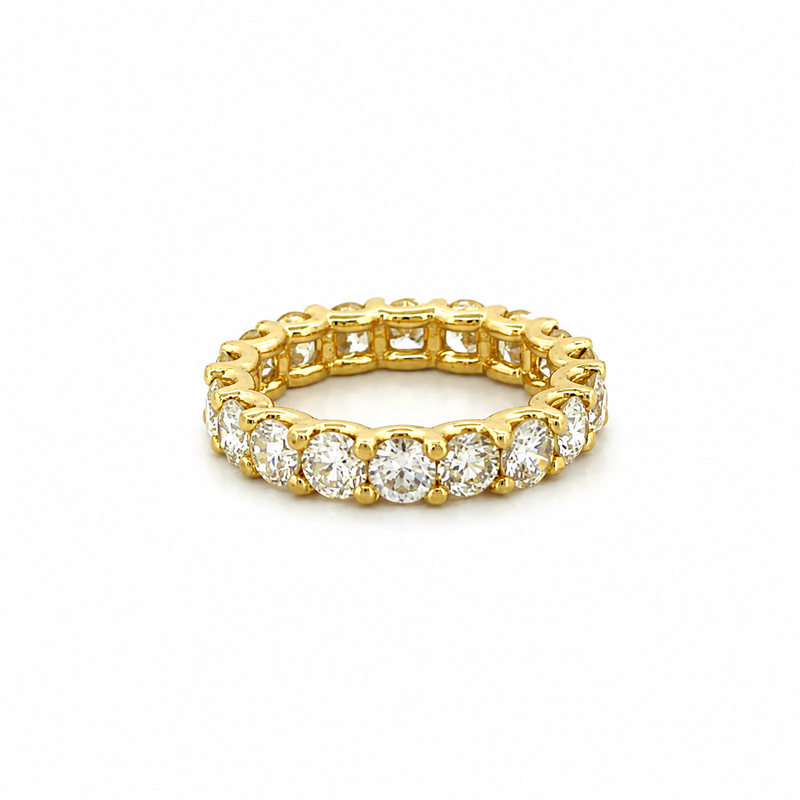 14K Gold 4.00 Carat Lab Grown U Prong Eternity Band