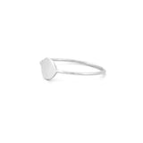 14K Gold Thin Round Signet Band
