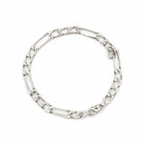 14K Gold 4.8MM Edged Figaro Bracelet