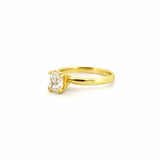 14K Gold 0.80 Carat Radiant Lab Grown Diamond Solitaire Engagement Ring