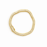 14K Gold Lab Grown 5MM Marquise Slant Diamond Tennis Bracelet