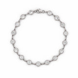 14K Gold Lab Grown Diamond Bezel Bracelet