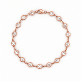 14K Gold Lab Grown Diamond Bezel Bracelet