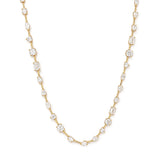 14K Gold Spaced Multi Shape Lab Grown Diamond Necklace