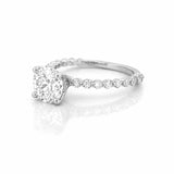 14K Gold 1.50 Carat Natural Round Cut Diamond Single Prong Engagement Ring
