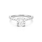 14K Gold 1.50 Carat Natural Round Cut Diamond Single Prong Engagement Ring