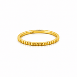 14K Gold Thin Reeded Band