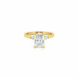 14K Gold 2.00 Carat Lab Grown Radiant Diamond Duo Marquise Engagement Ring
