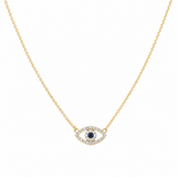 14K Gold Evil Eye Diamond Pendant