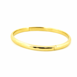 14K Gold 5MM Diamond Cut Bangle