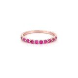 14K Gold Single Prong Pink Sapphire Ring