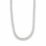 14K Gold 40.00 Carat Lab Grown Emerald Diamond Tennis Necklace