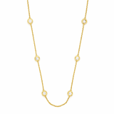 14K Gold Natural Diamond By The Yard 5.2MM Necklace