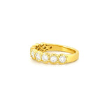 14K Gold Round Bezel Diamond Anniversary Band