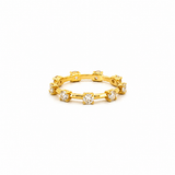 14K Gold Diamond Spaced Prong Set Eternity Ring