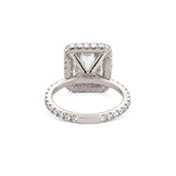 14K Gold 2.75 Carat Radiant Moissanite 3D Halo Prong Set Engagement Ring