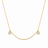 14K Gold 2 Diamond Heart Necklace