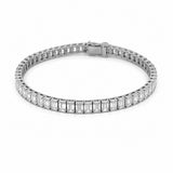 14K Gold Lab Grown Emerald Cut Diamond Tennis Bracelet