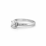 14K Gold 0.40 Carat Natural Oval Diamond Solitaire Engagement Ring