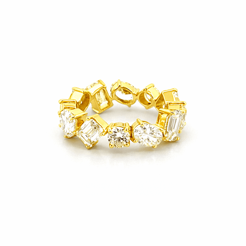 14K Gold Multi Shape Lab Grown Eternity Diamond Band