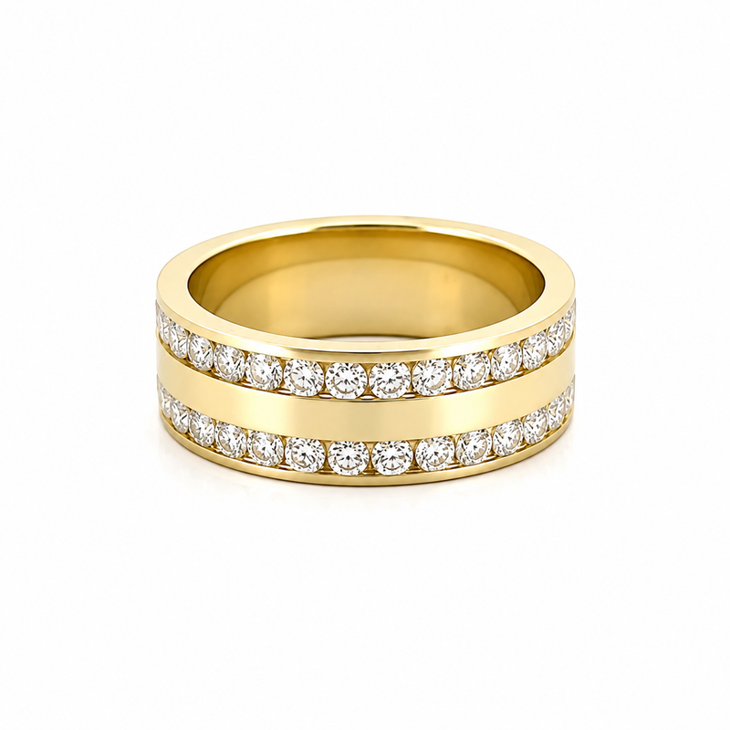 14K Gold Channel Isaiah Eternity Band