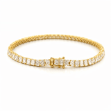 14K Gold Radiant Lab Grown Diamond Tennis Bracelet