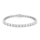 14K Gold East West Tennis Emerald Cut Diamond Bracelet
