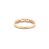 14K Gold Quarter Oval Diamond Band