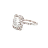 14K Gold 2.75 Carat Radiant Moissanite 3D Halo Prong Set Engagement Ring