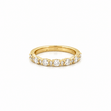 14K Gold Two Size Round Diamond Band