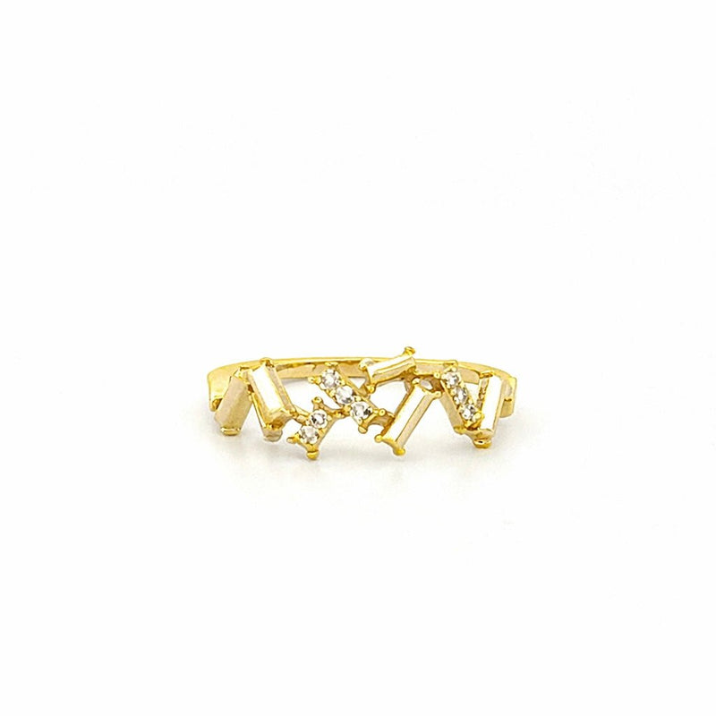 14K Gold Art Deco Diamond Pave Wedding Band
