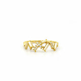 14K Gold Art Deco Diamond Pave Wedding Band