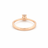 14K Gold 0.30 Carat Oval Solitaire Moissanite Ring