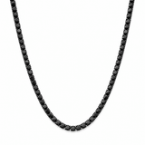 14K Gold Black Natural Diamond Tennis Necklace