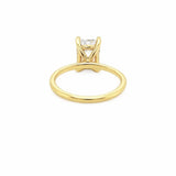 14K Gold 3.00 Carat Lab Grown Emerald Diamond Under Halo Solitaire Engagement Ring