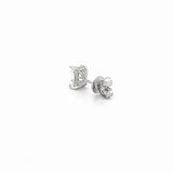 14K Gold Lab Grown Radiant Diamond Under Halo Stud Earrings