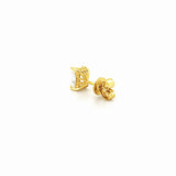 14K Gold Lab Grown Radiant Diamond Under Halo Stud Earrings
