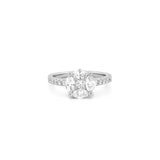 14K Gold Round Cluster Natural Diamond Engagement Ring